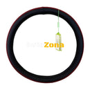 Черен калъф за волан с червен шев 38 см - Avtozona