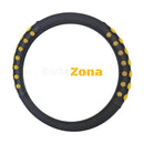 Калъф за волан с жълта гумена шарка 38 см - Avtozona