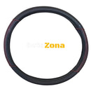 Калъф за волан с карбон елементи и червен шев 40 см - Avtozona